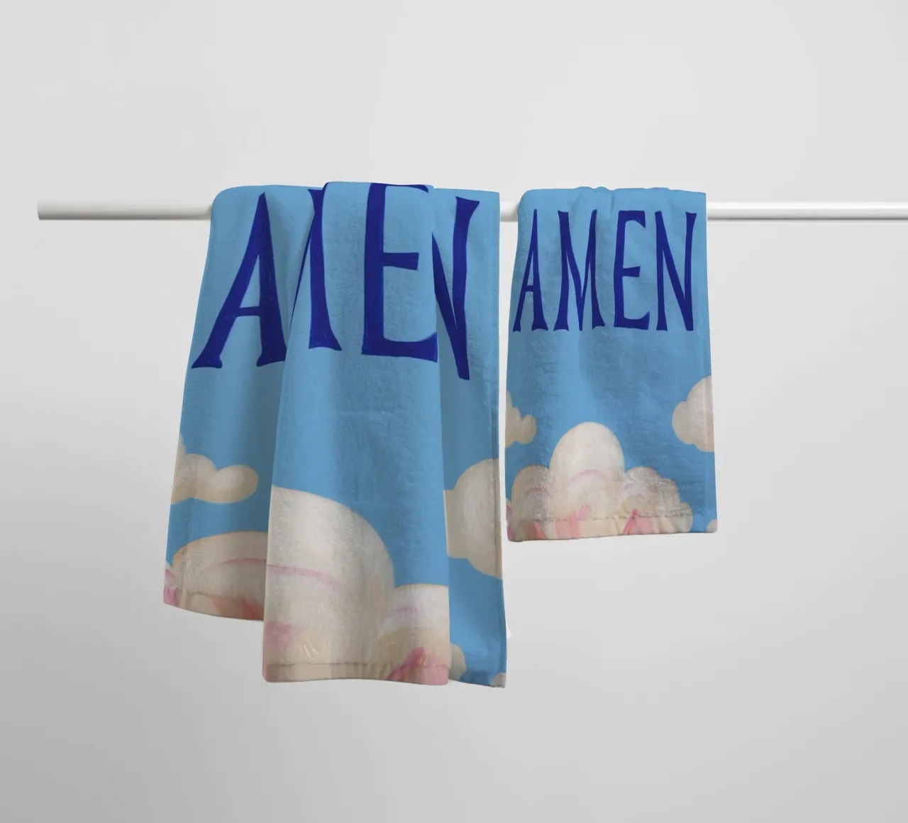Amen with Wölkschen towel by Carinaprint