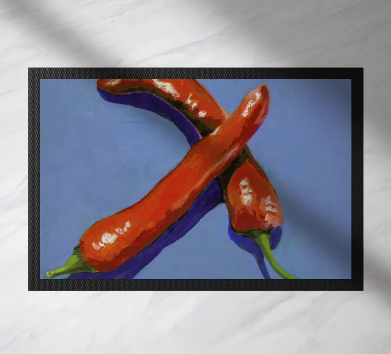 Chillis on Blue zerbino da Miche Watkins