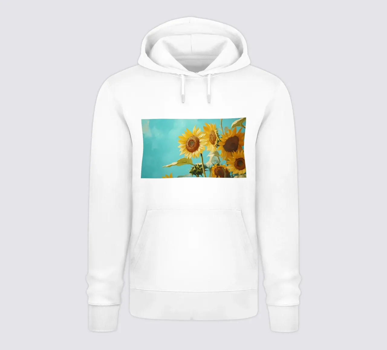 Georgia O'Keeffe Style Sunflower - Vibrant Floral Art hoodie by ClubArt