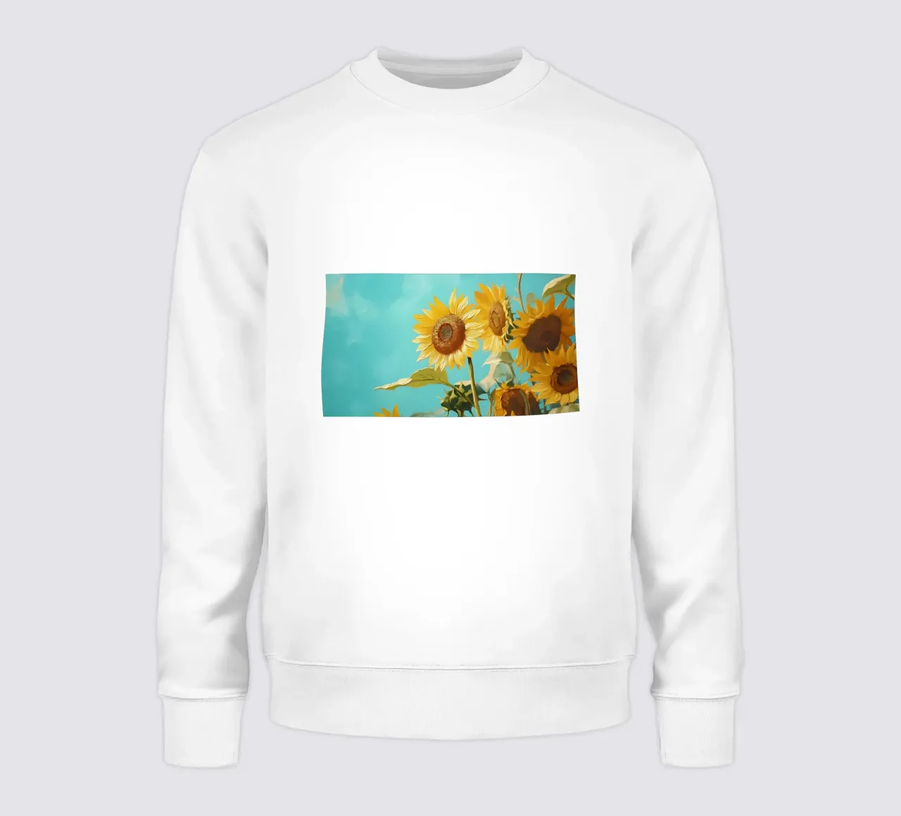 Georgia O'Keeffe Style Sunflower - Vibrant Floral Art sweatshirt by ClubArt