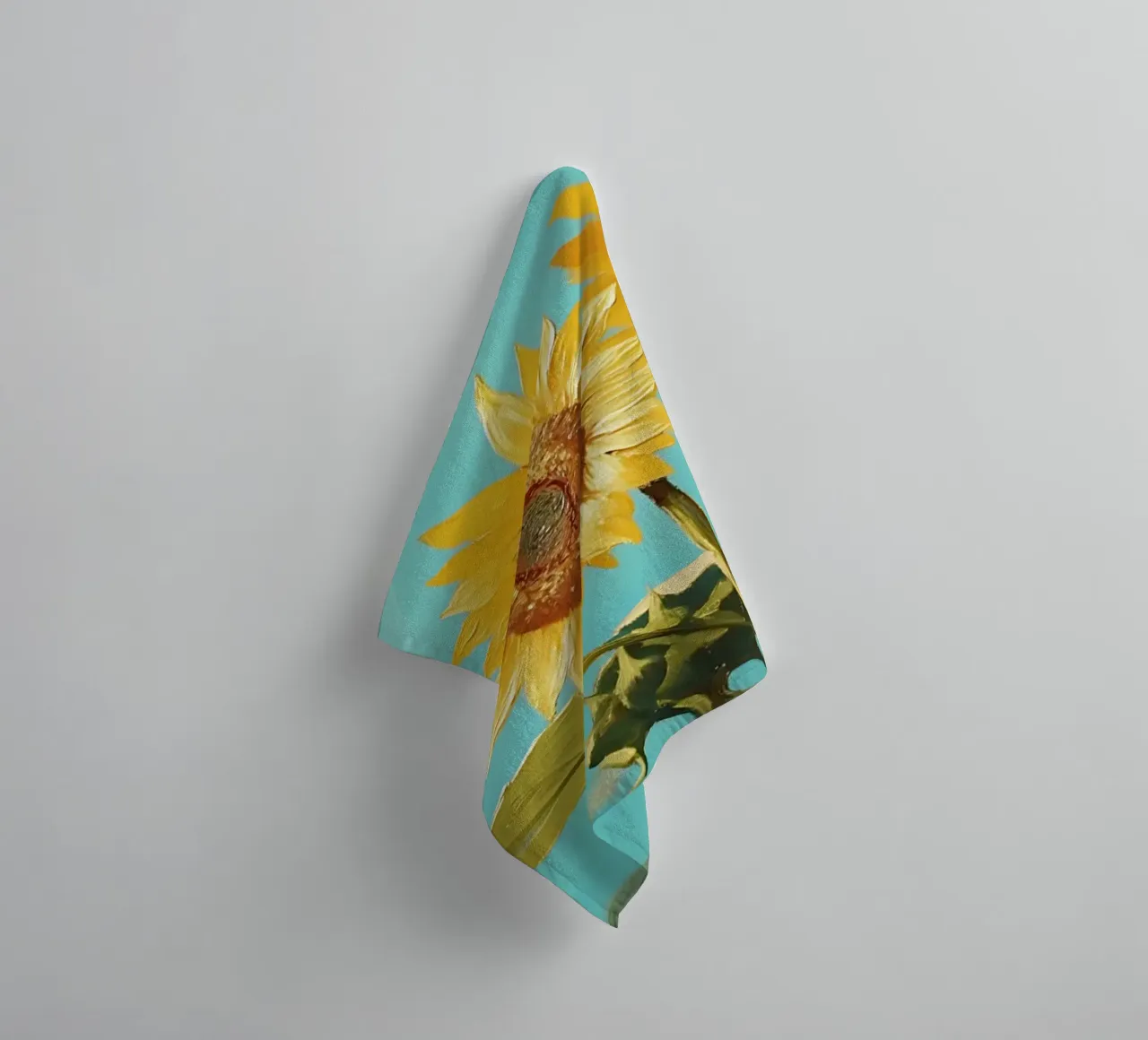 Georgia O'Keeffe Style Sunflower - Lebendige Blumenkunst Handtuch von ClubArt