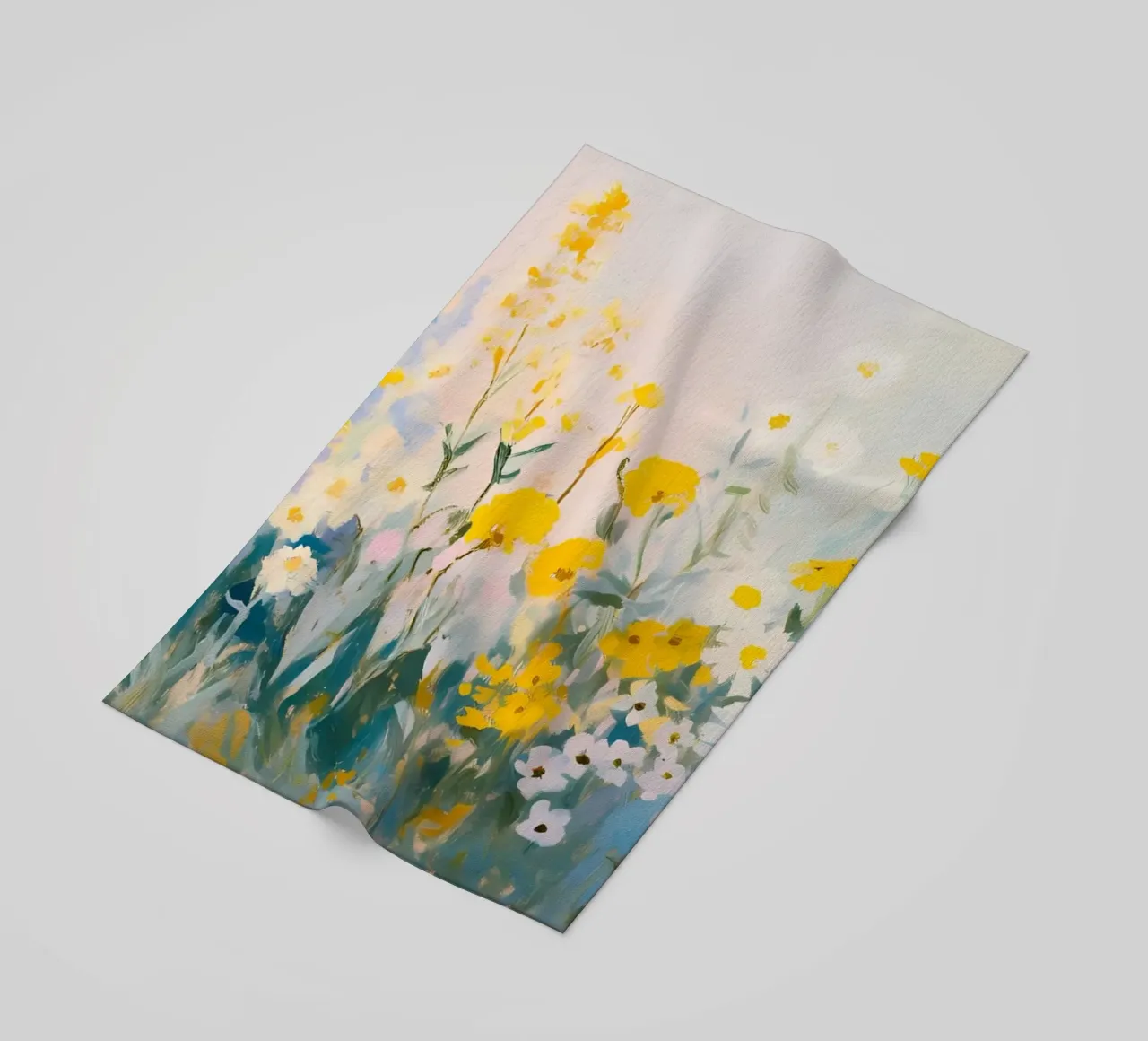 Allegro prato di fiori selvatici - Giardino floreale impressionista telo mare da ClubArt