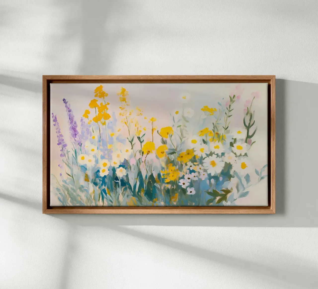 Allegro prato di fiori selvatici - Giardino floreale impressionista tela con Cornice a cassetta da ClubArt