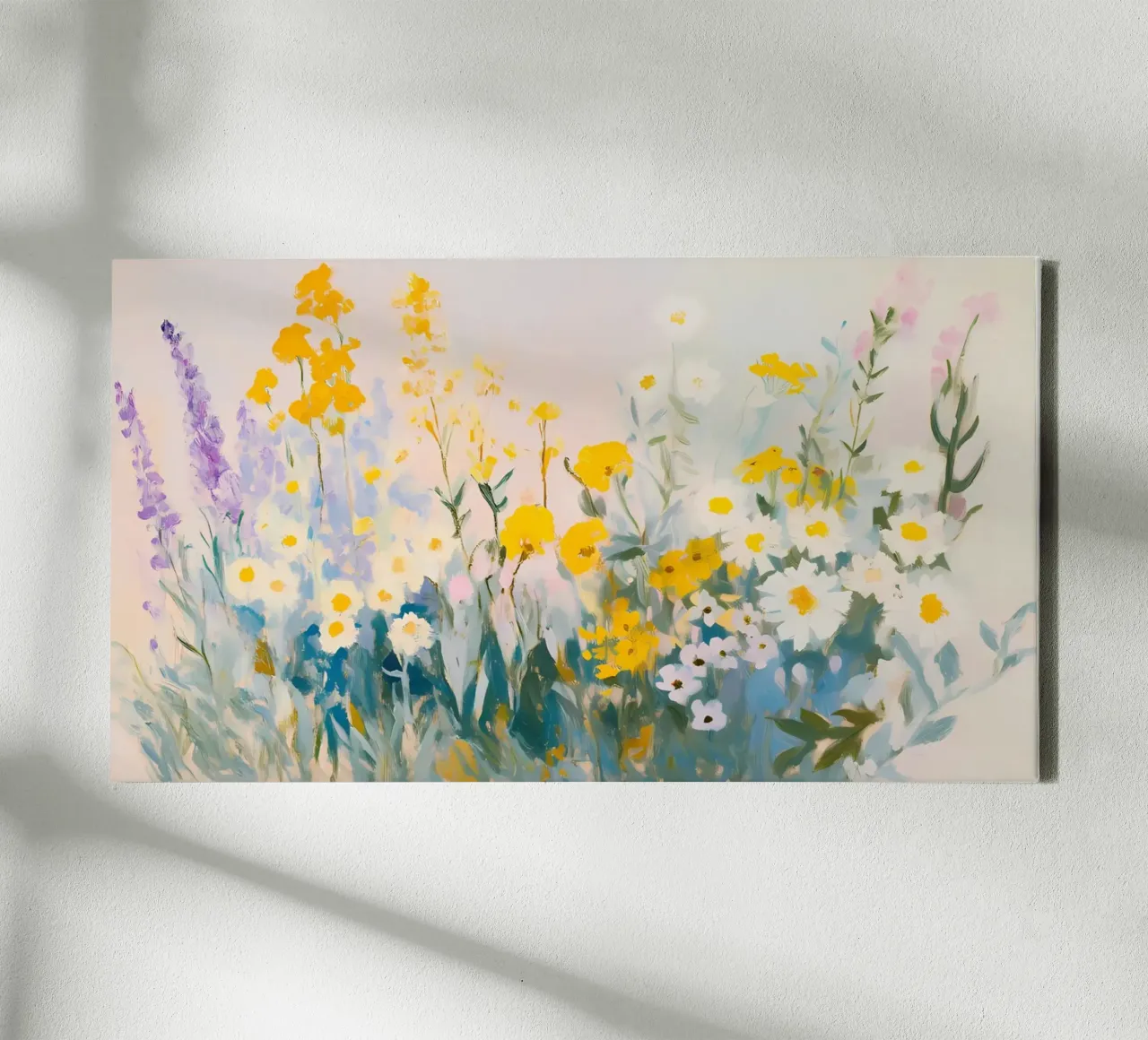 Allegro prato di fiori selvatici - Giardino floreale impressionista tela con Cornice a cassetta da ClubArt