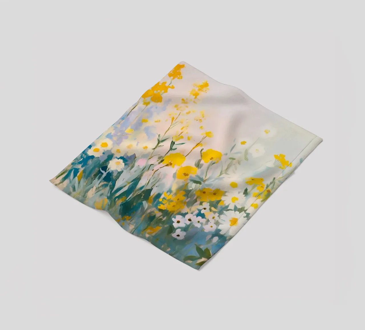 Allegro prato di fiori selvatici - Giardino floreale impressionista coperta in pile da ClubArt