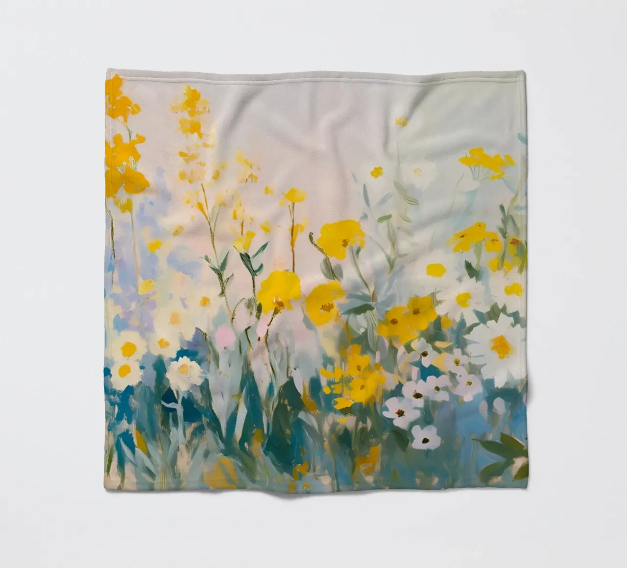 Allegro prato di fiori selvatici - Giardino floreale impressionista coperta in pile da ClubArt