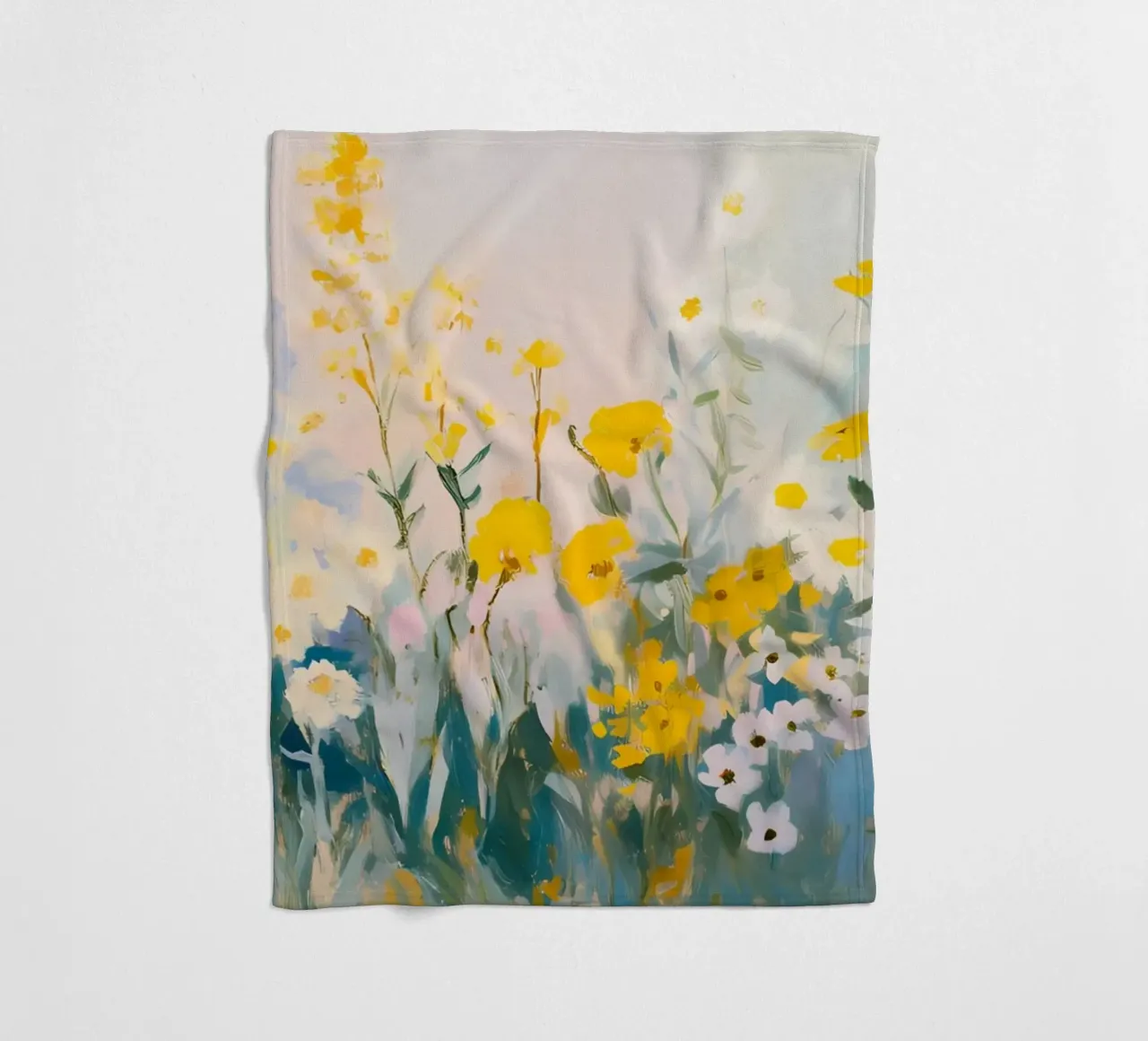 Allegro prato di fiori selvatici - Giardino floreale impressionista coperta in pile da ClubArt