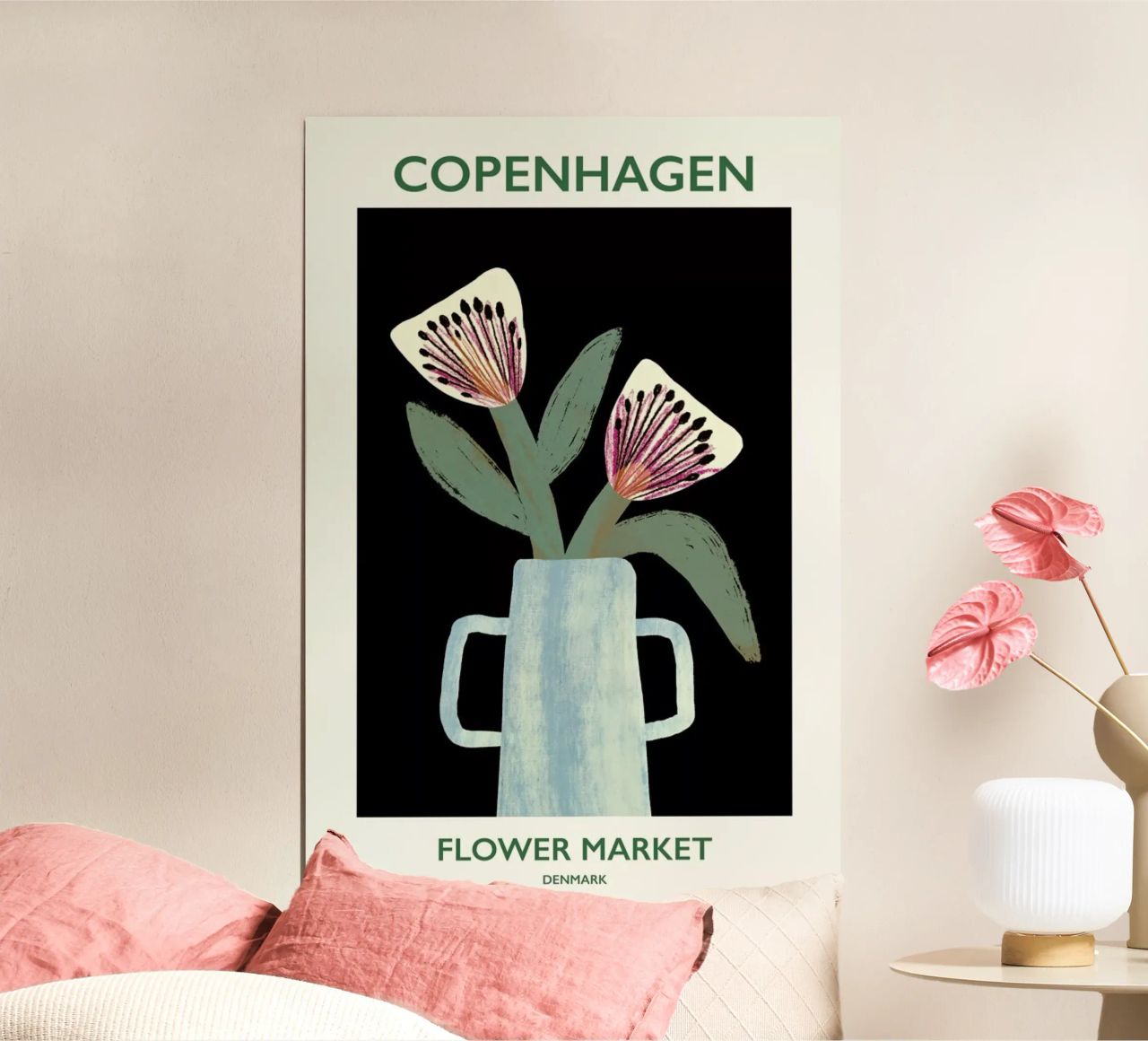 Copenhagen Flower Market poster by Pure