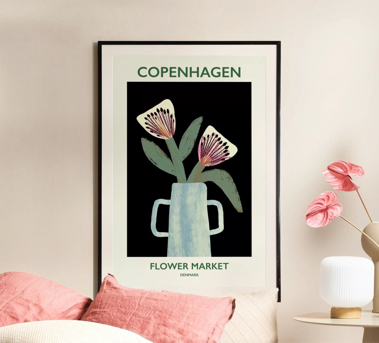 Copenhagen Flower Market poster by Pure