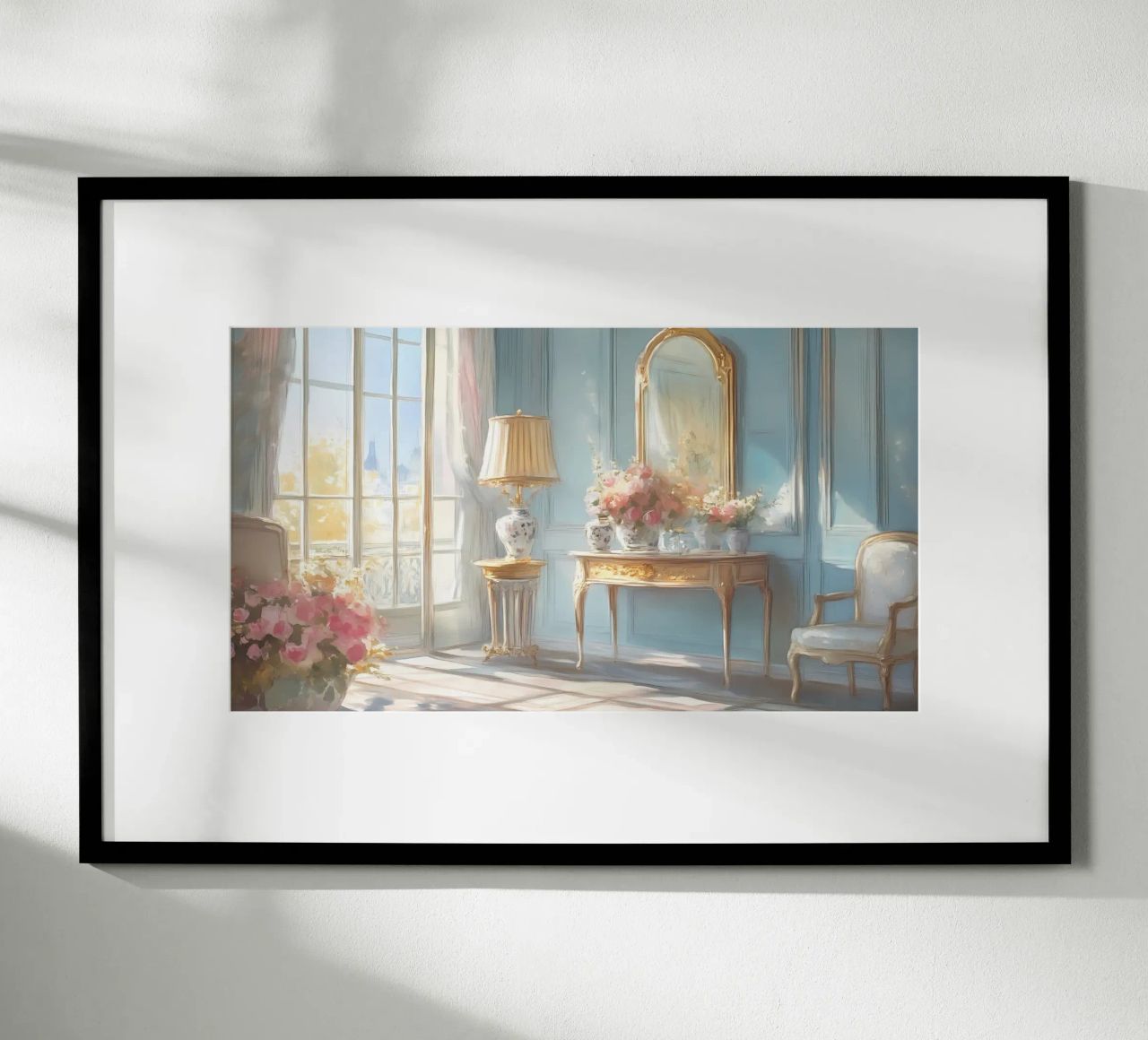 Chambre parisienne de Maria Sherbinina - Intérieur français pastel poster de ClubArt