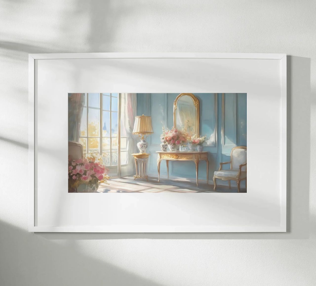 Chambre parisienne de Maria Sherbinina - Intérieur français pastel poster de ClubArt