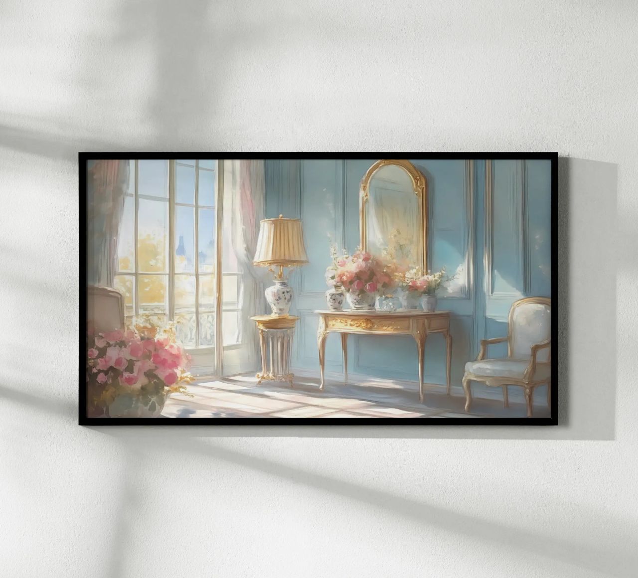 Chambre parisienne de Maria Sherbinina - Intérieur français pastel poster de ClubArt