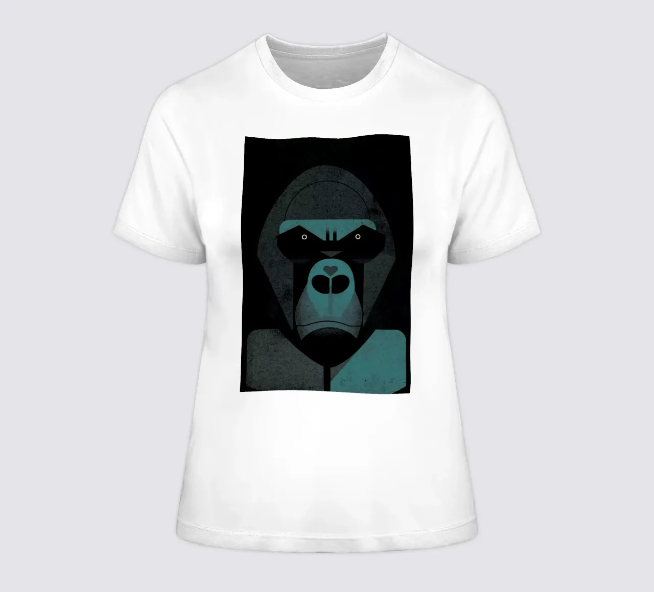 Gorilla women's fitted t-shirt by Dieter Braun