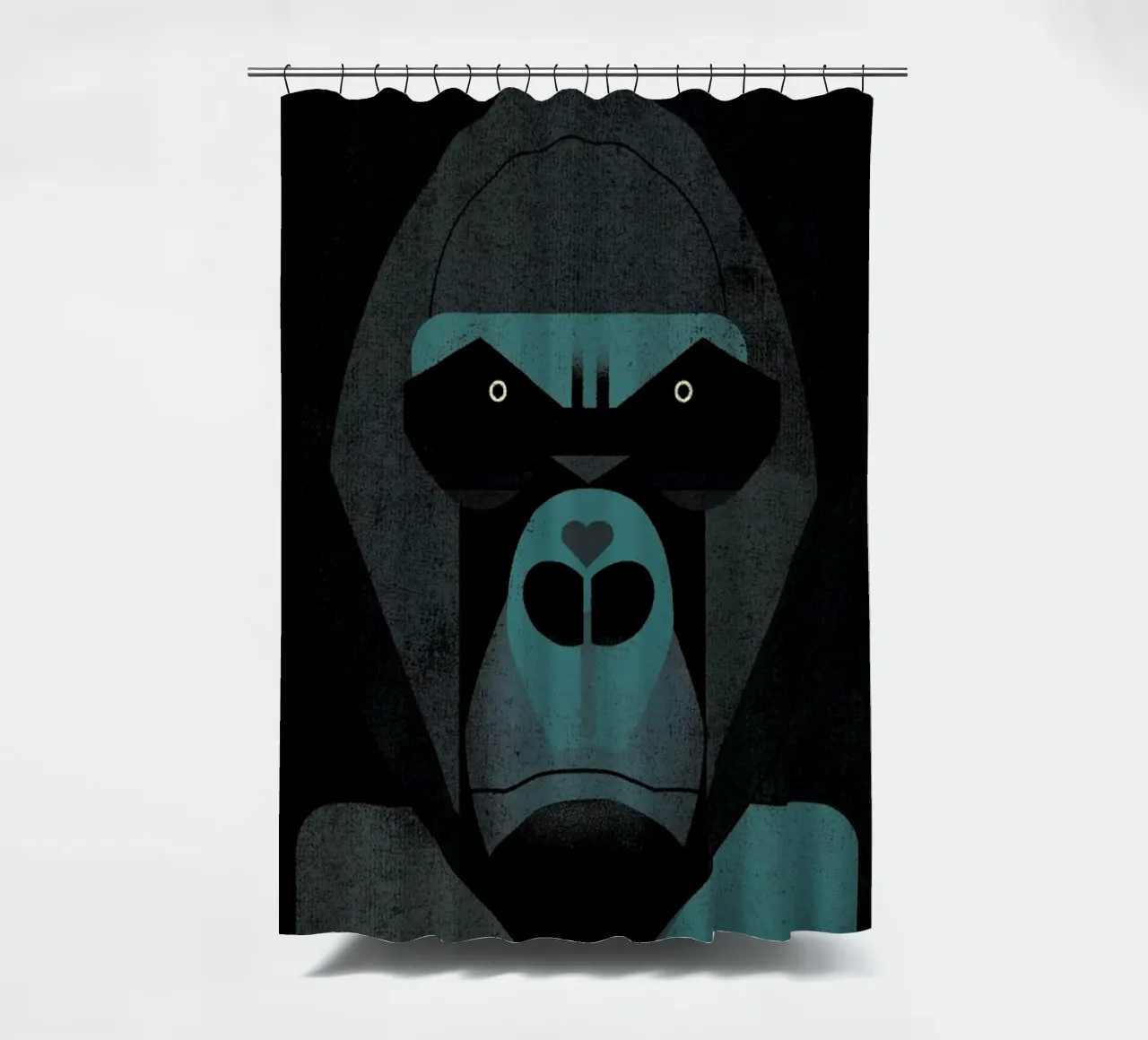 Gorilla shower curtain by Dieter Braun