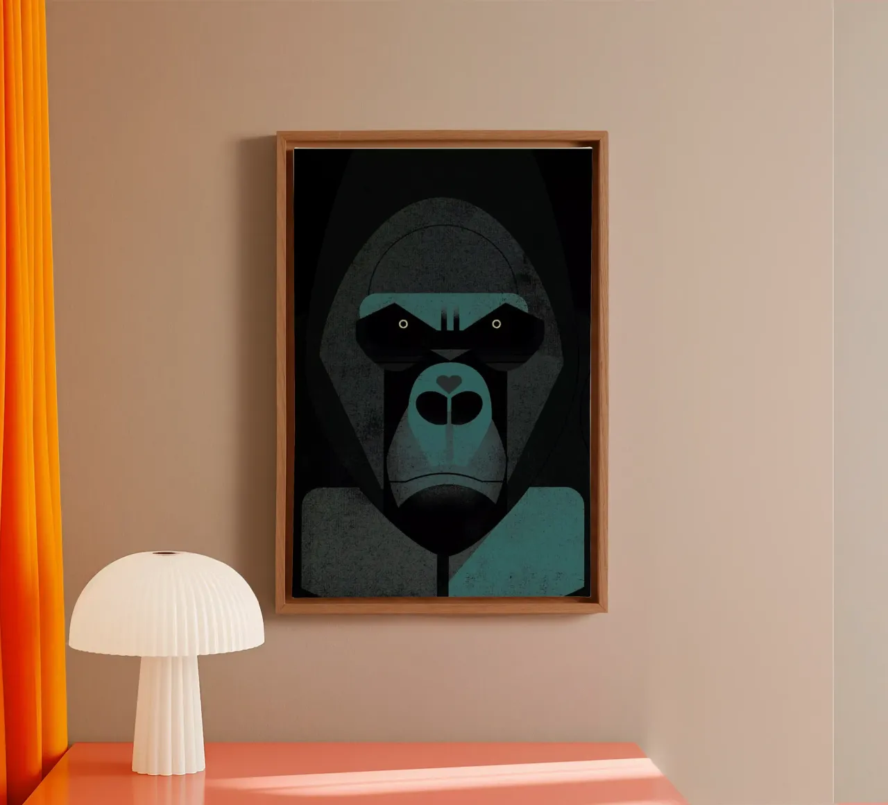 Gorilla tela con Cornice a cassetta da Dieter Braun