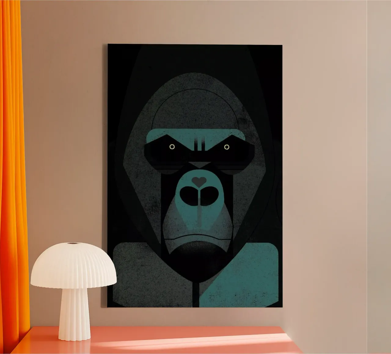 Gorilla tela con Cornice a cassetta da Dieter Braun
