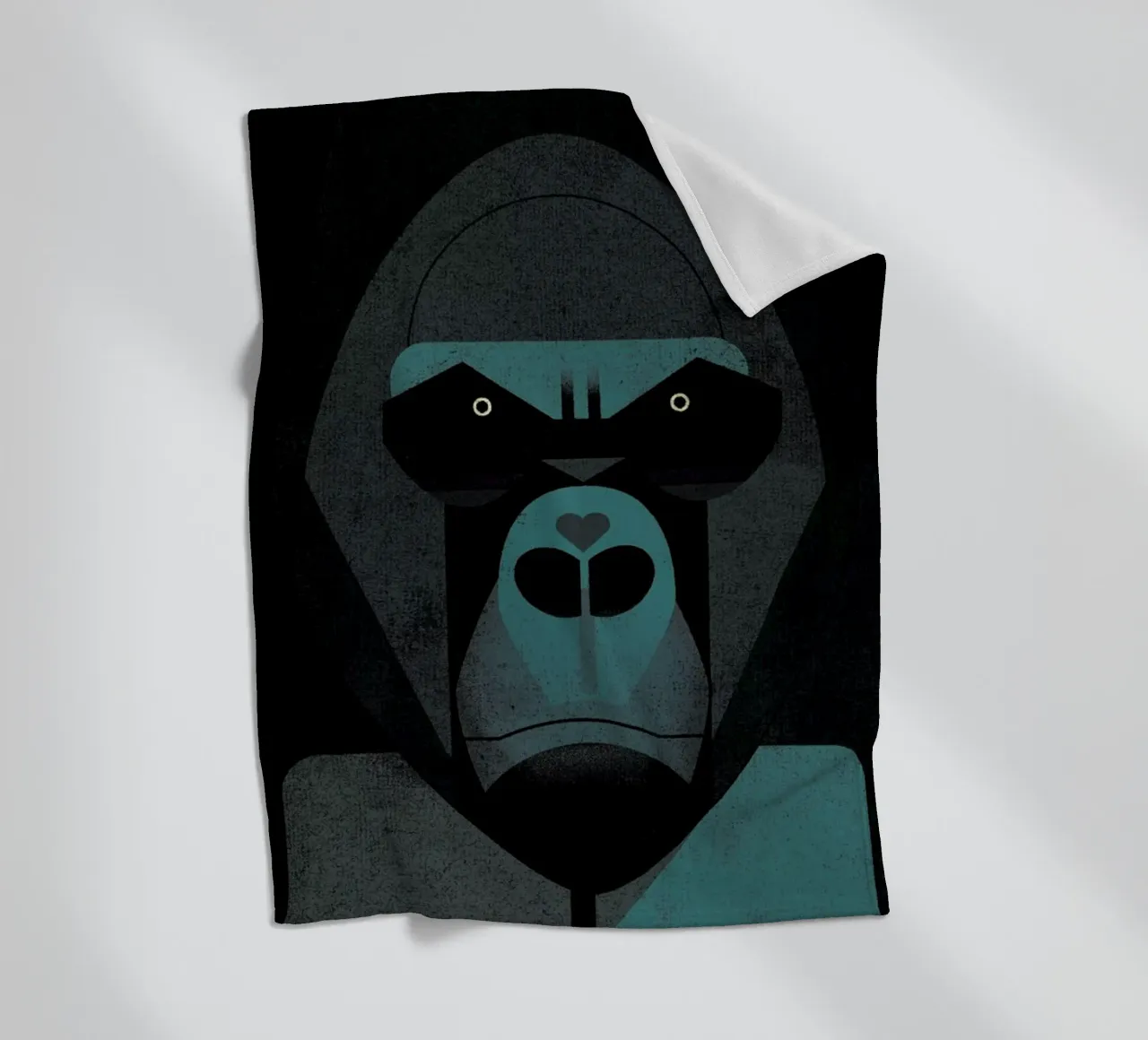 Gorilla fleece blanket by Dieter Braun
