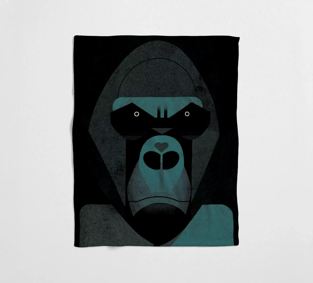 Gorilla fleece blanket by Dieter Braun