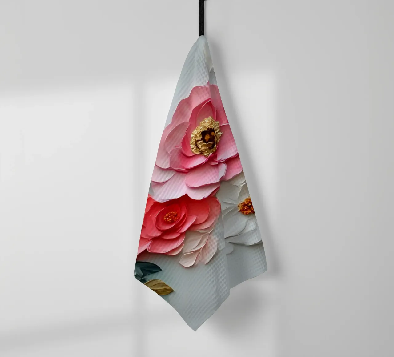 Fleur géante en papier - Décoration murale florale texturée torchon de ClubArt