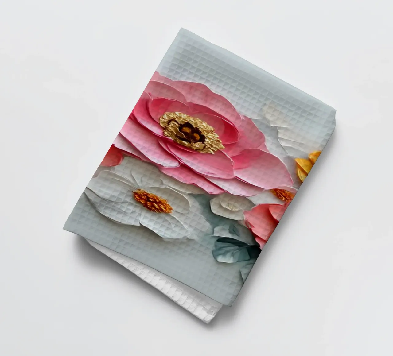 Fleur géante en papier - Décoration murale florale texturée torchon de ClubArt