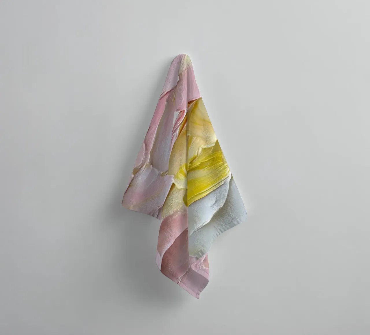Pastel Impasto Floral - Textured Abstract Bloom Art towel by ClubArt