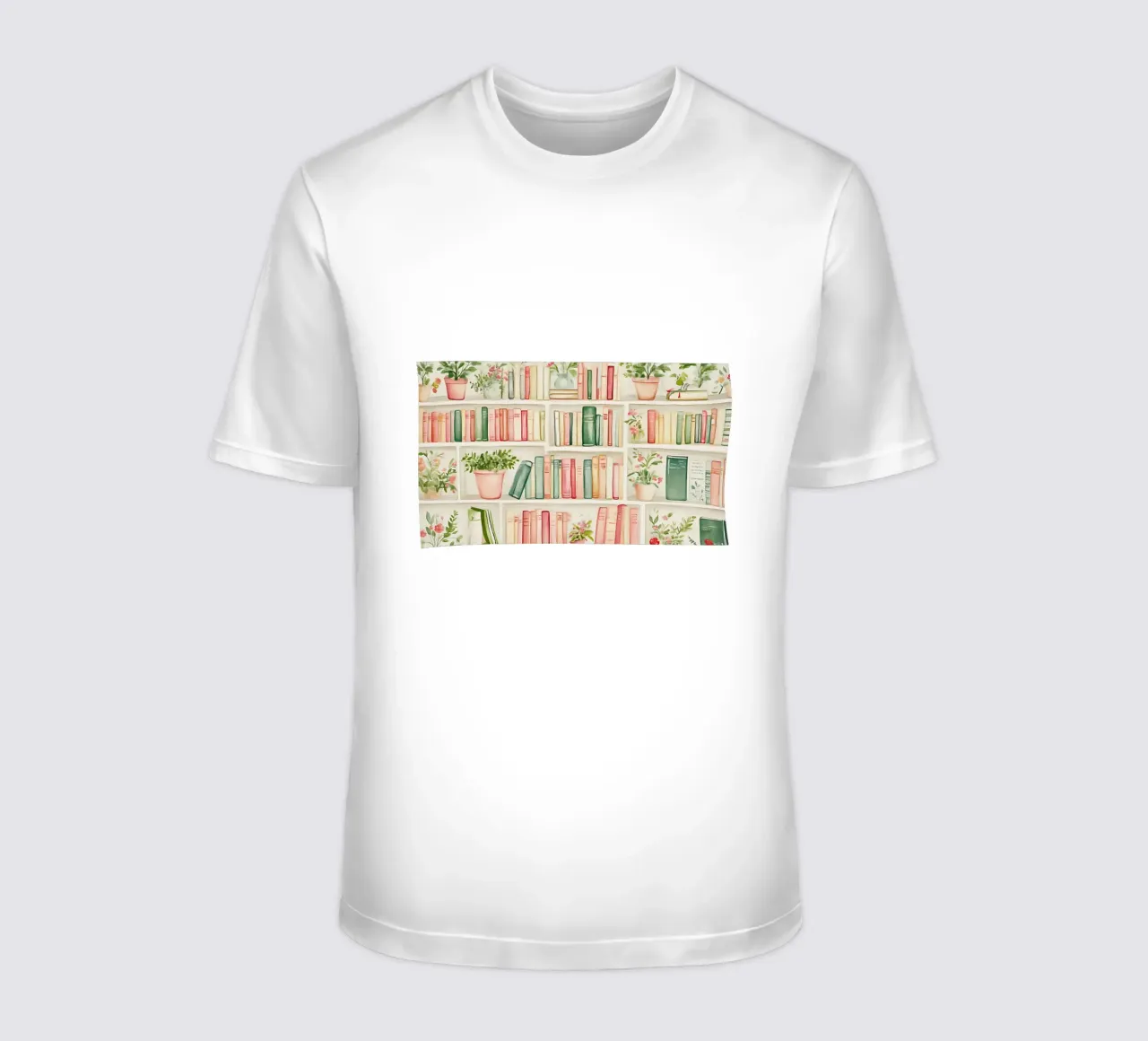 Piante stravaganti da scaffale - Accogliente acquerello da biblioteca t-shirt da ClubArt