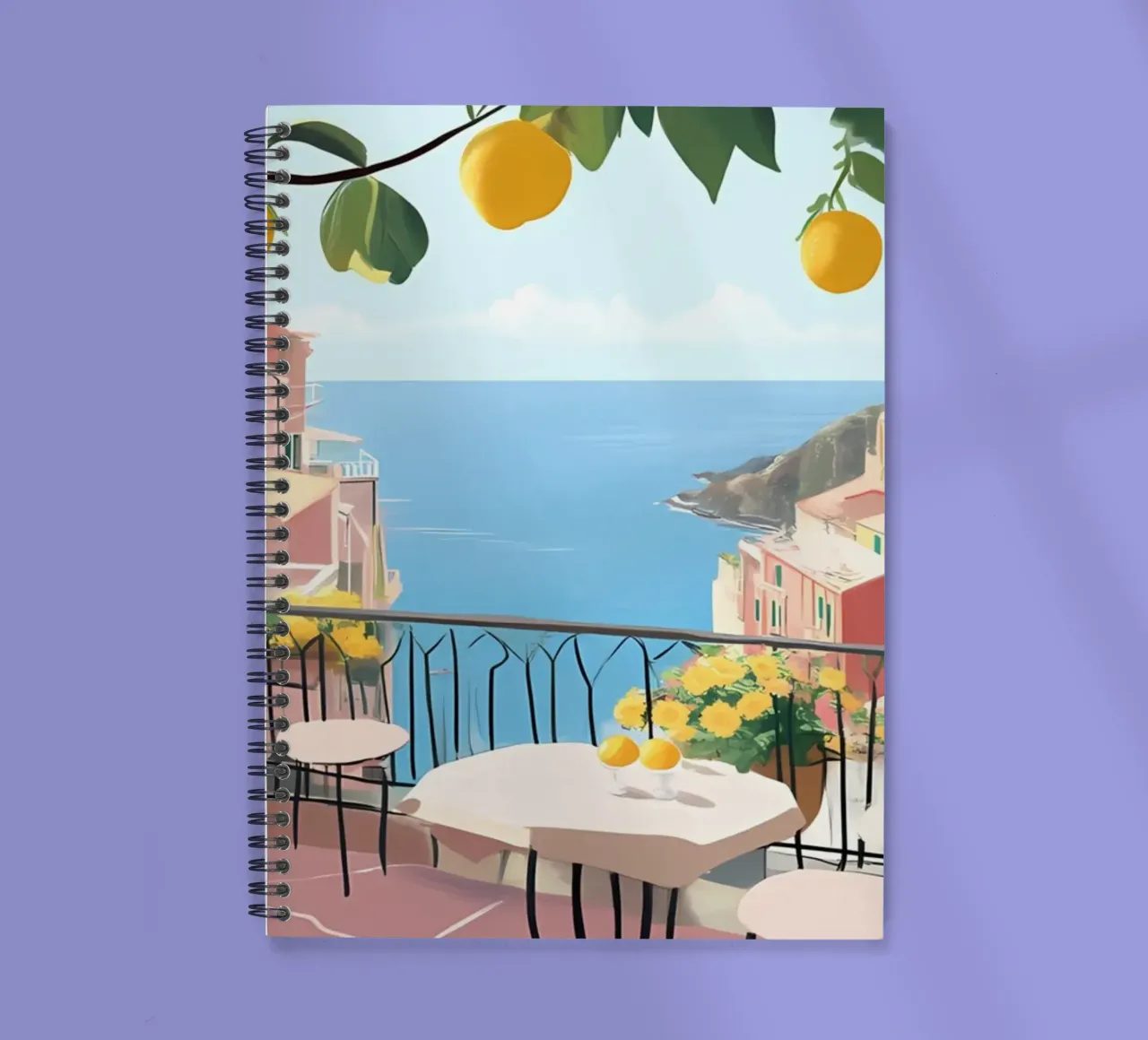 Amalfiküste Balkon - Blick auf italienische Zitronenhaine Ringbuch von ClubArt