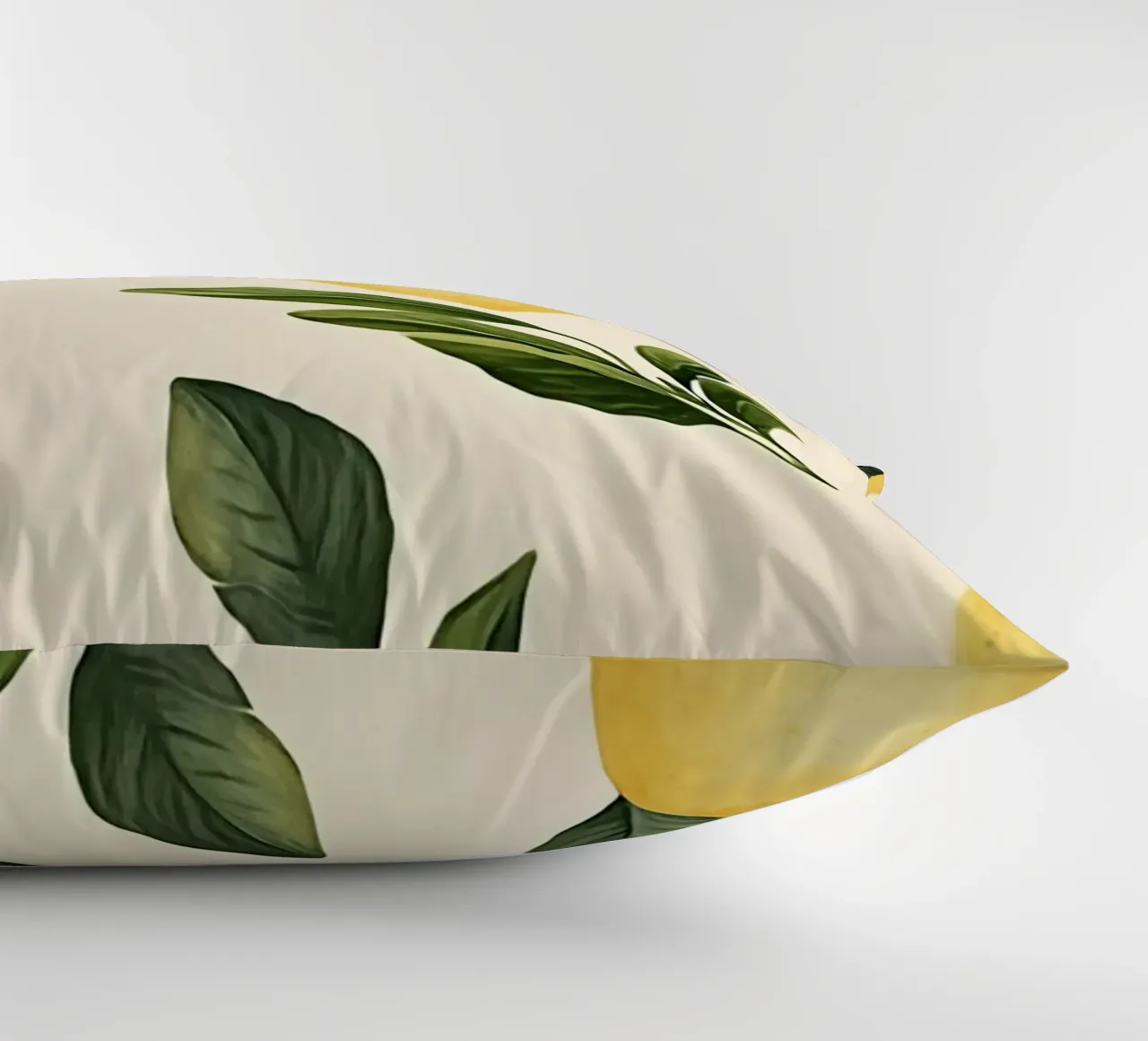 Bright Lemon Pattern - Modern Botanical Citrus Print decorative cushion by ClubArt