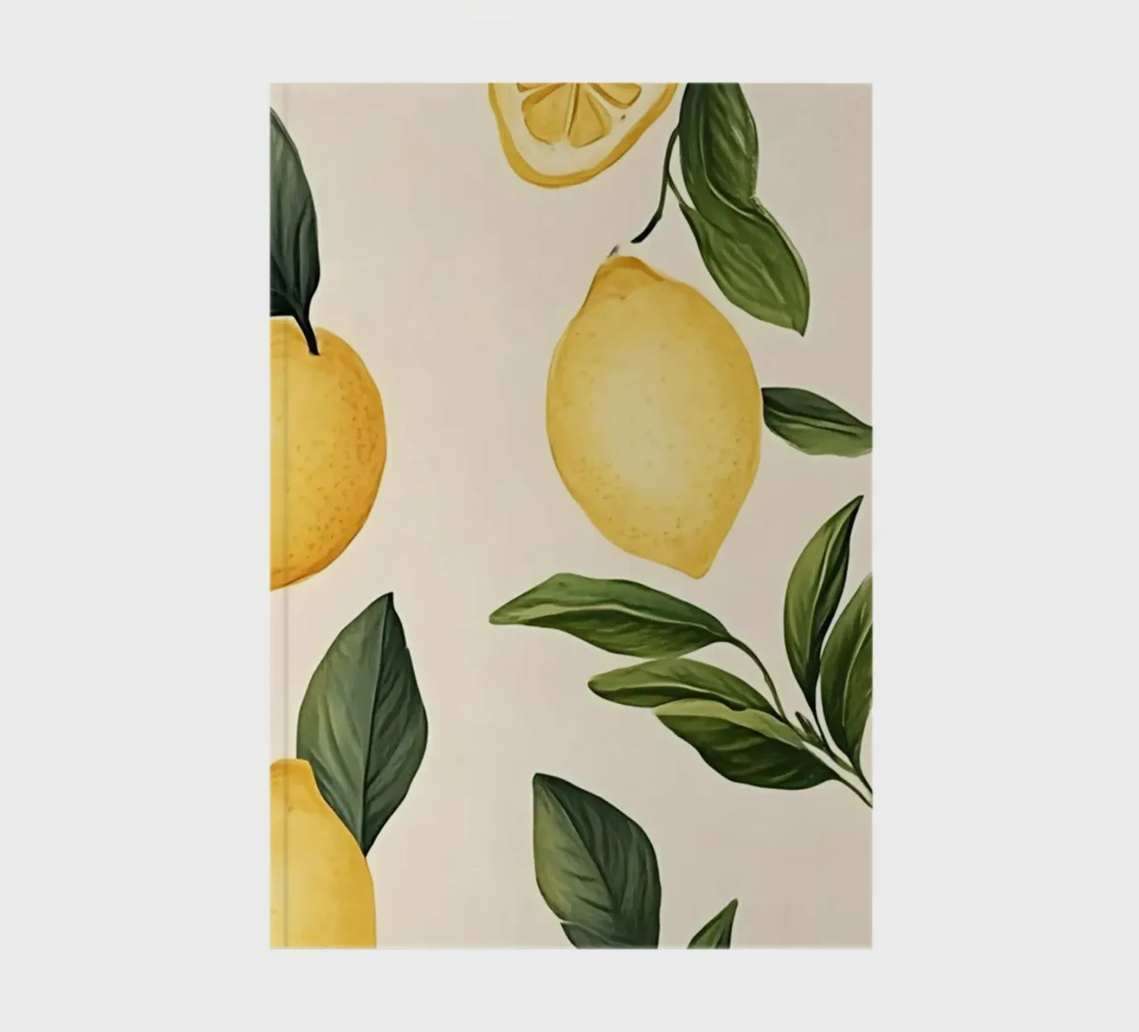 Bright Lemon Pattern - Imprimé moderne d'agrumes botaniques carnet de notes de ClubArt