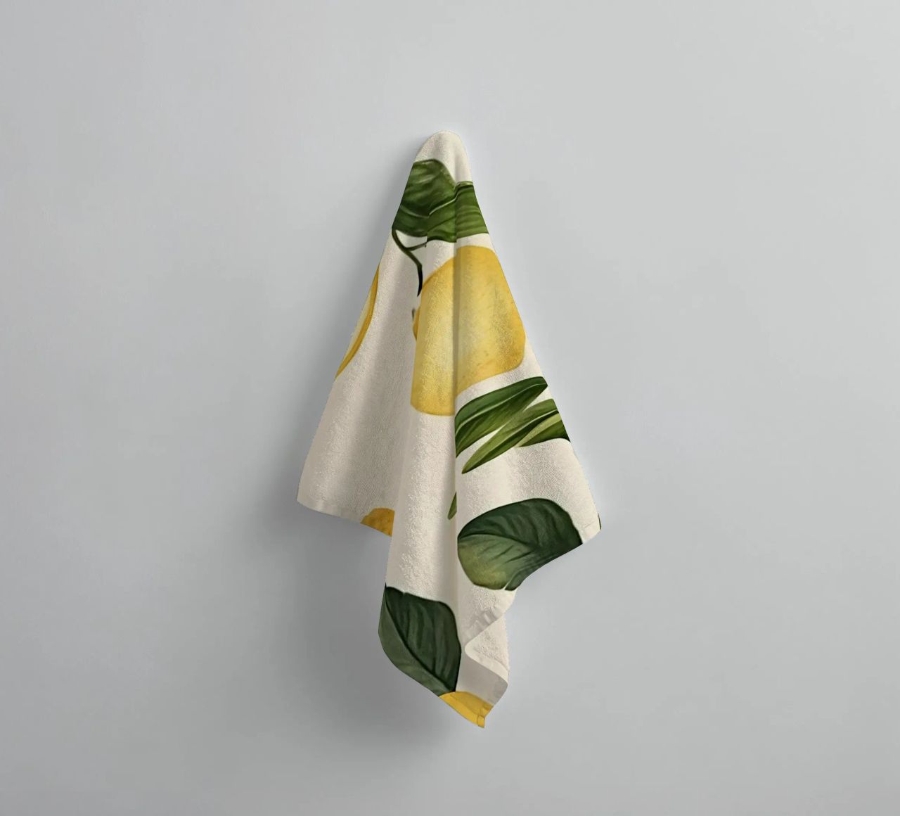 Bright Lemon Pattern - Modern Botanical Citrus Print towel by ClubArt