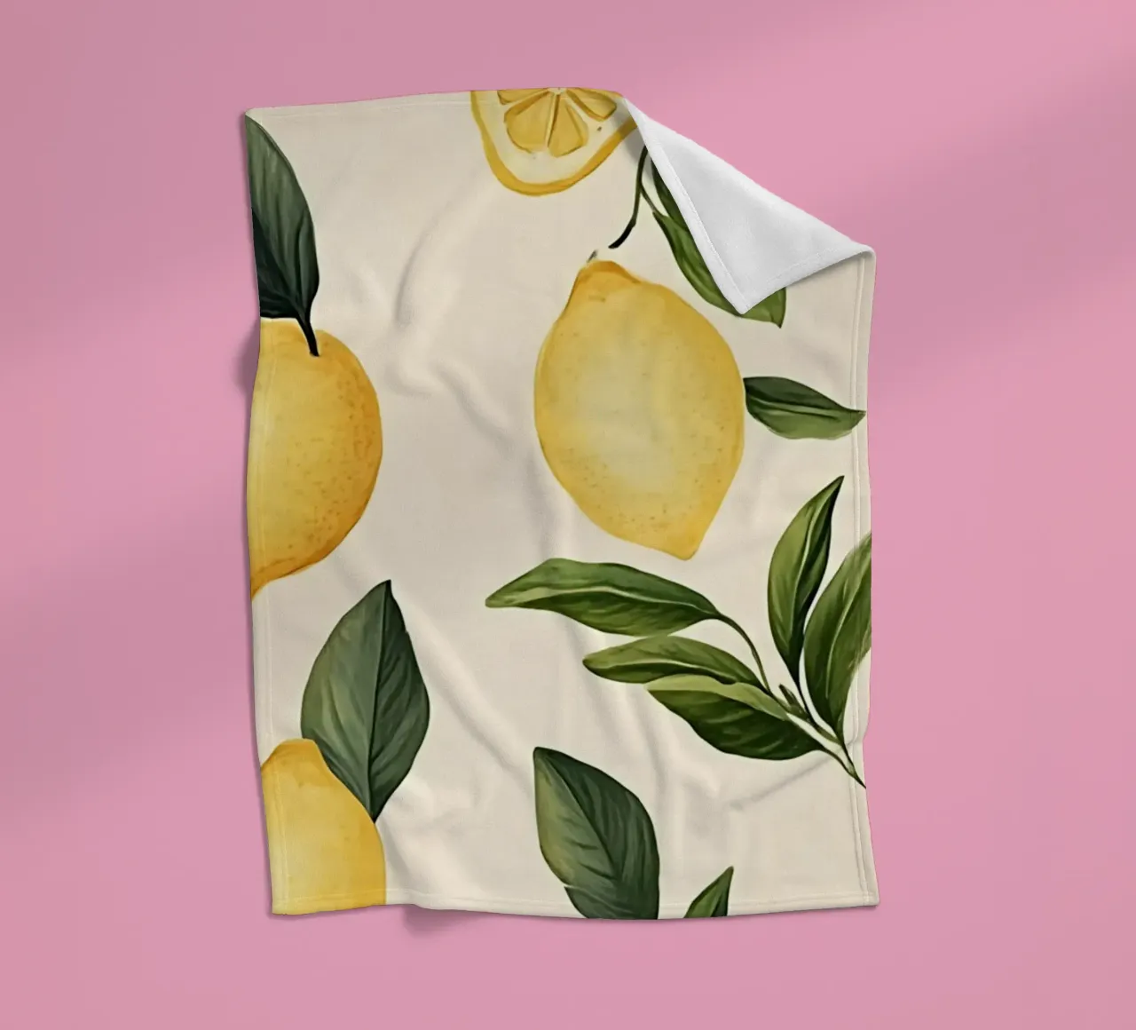 Helder Citroenpatroon - Moderne Botanische Citrusvruchtendruk fleecedeken van ClubArt