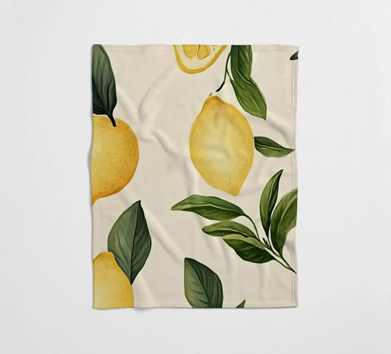 Helder Citroenpatroon - Moderne Botanische Citrusvruchtendruk fleecedeken van ClubArt