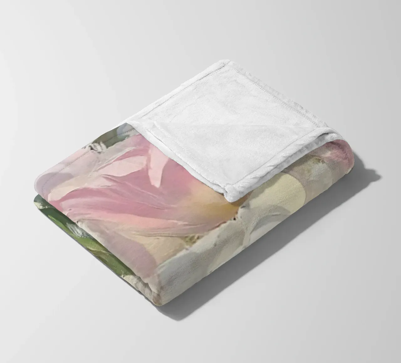 Soft Pastel Tulip Field - Impressionist Spring Bloom Art fleece blanket by ClubArt