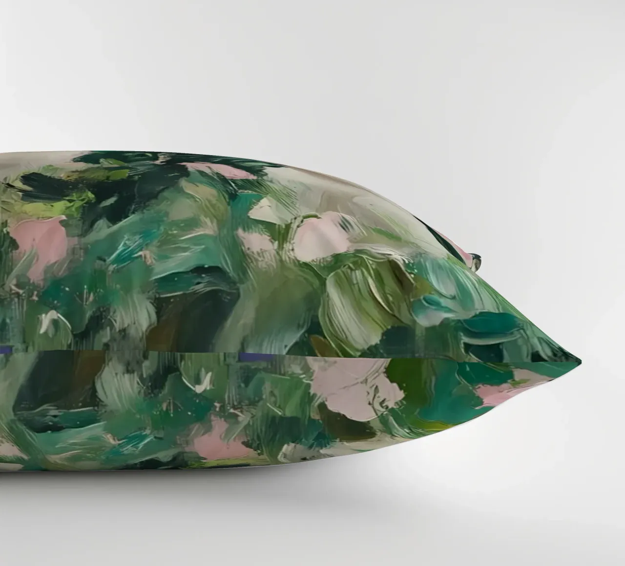 Coniglietti bianchi stravaganti - Foresta floreale impressionista cuscino da ClubArt