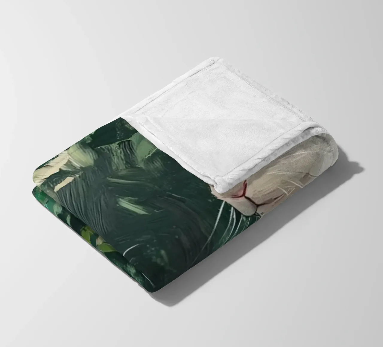 Coniglietti bianchi stravaganti - Foresta floreale impressionista coperta in pile da ClubArt