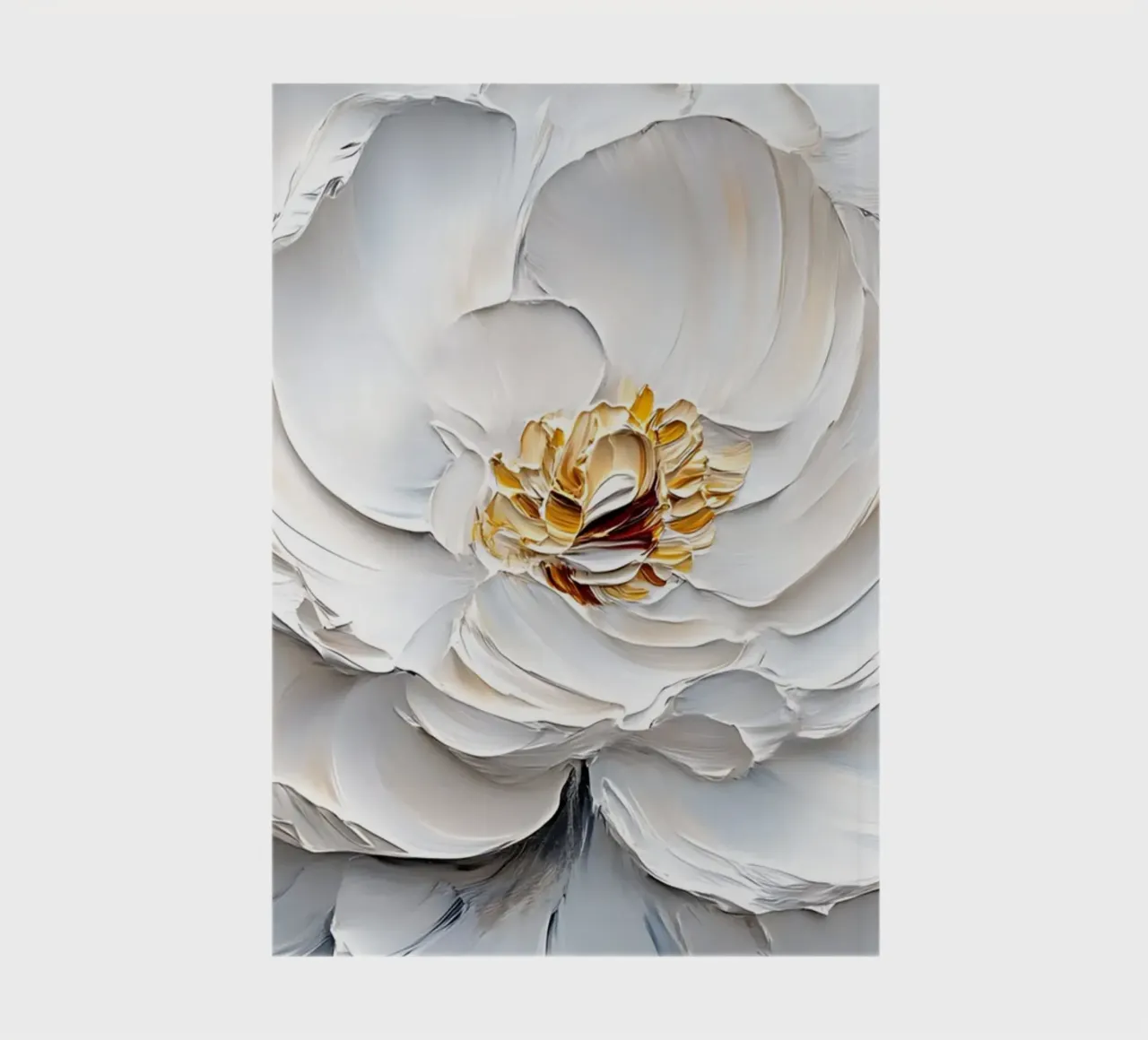 Impasto di peonie bianche strutturate - Arte floreale scultorea diario da ClubArt