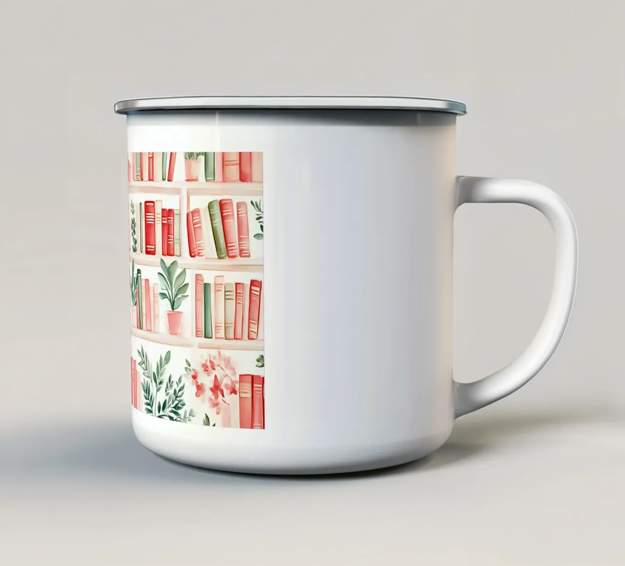 Botanici da scaffale in pastello - Accogliente acquerello da biblioteca tazza in smalto da ClubArt