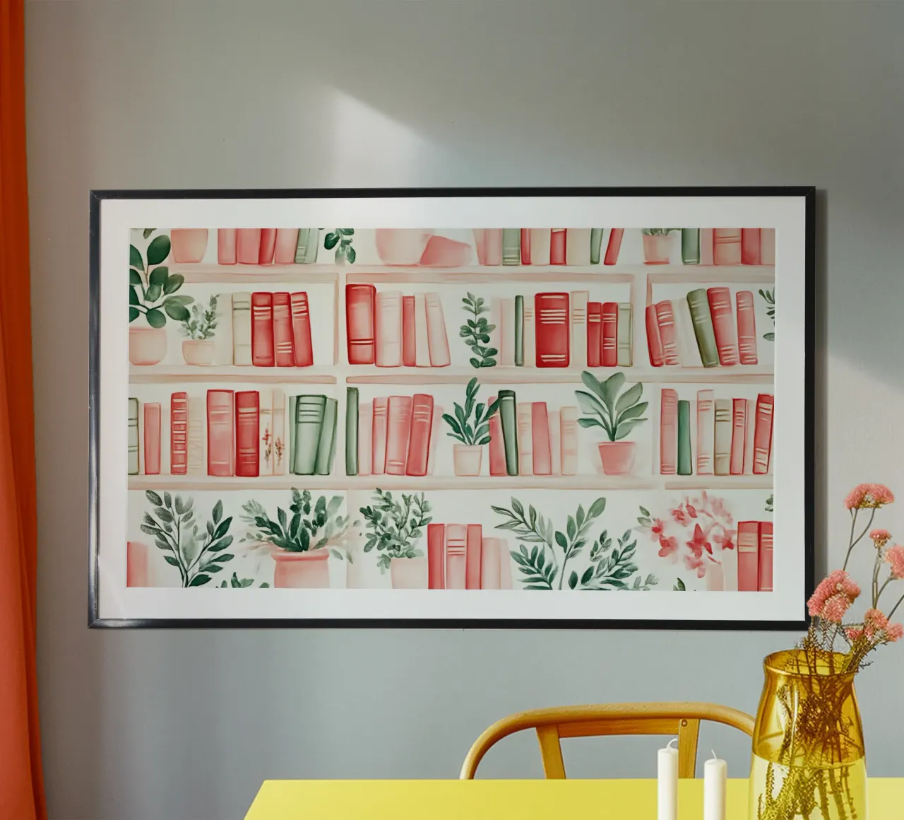 Botanici da scaffale in pastello - Accogliente acquerello da biblioteca poster da ClubArt