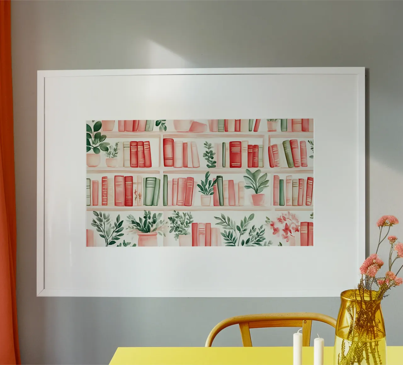 Botanici da scaffale in pastello - Accogliente acquerello da biblioteca poster da ClubArt