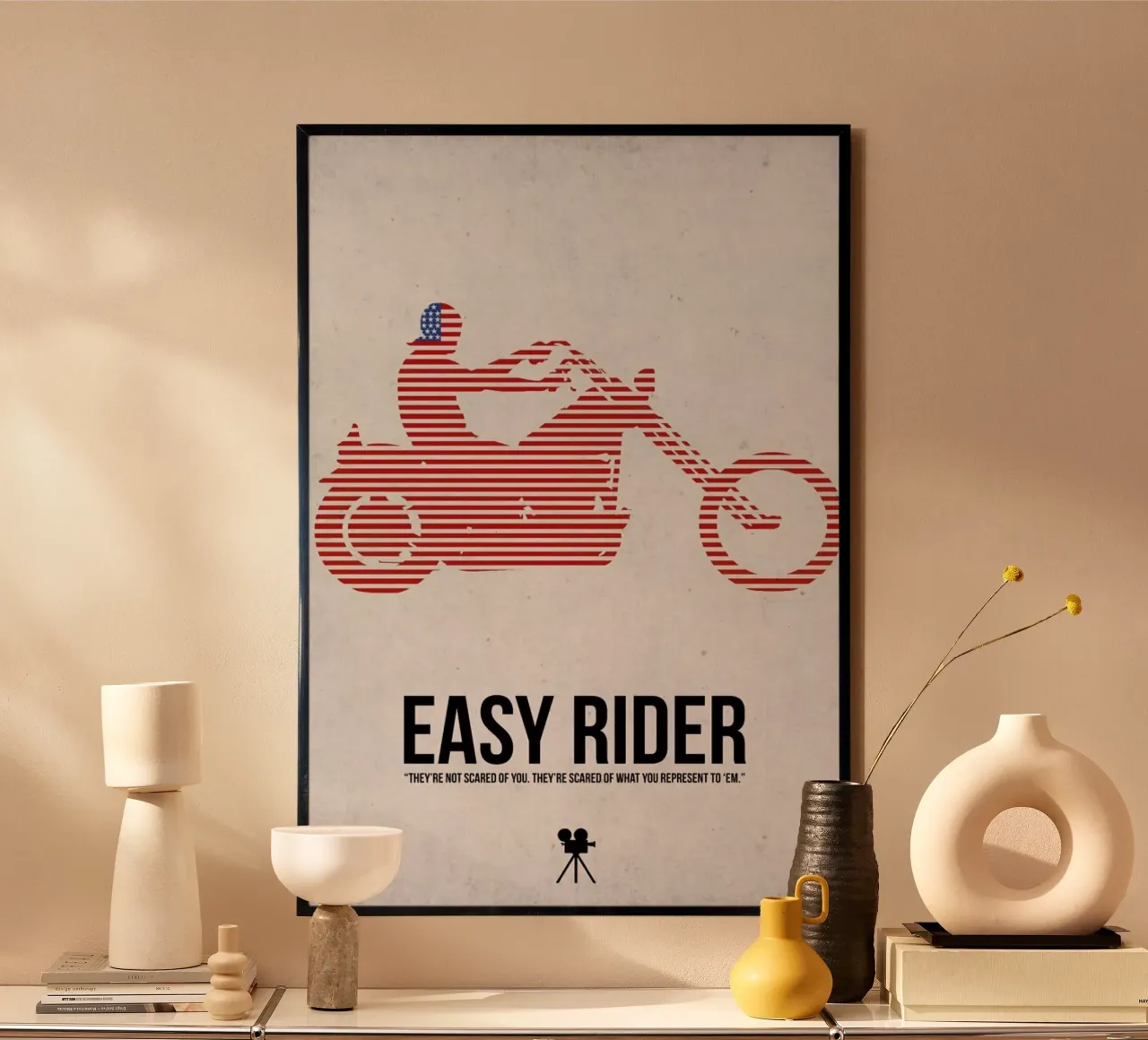 Easy Rider poster con telaio in plastica da Naxart