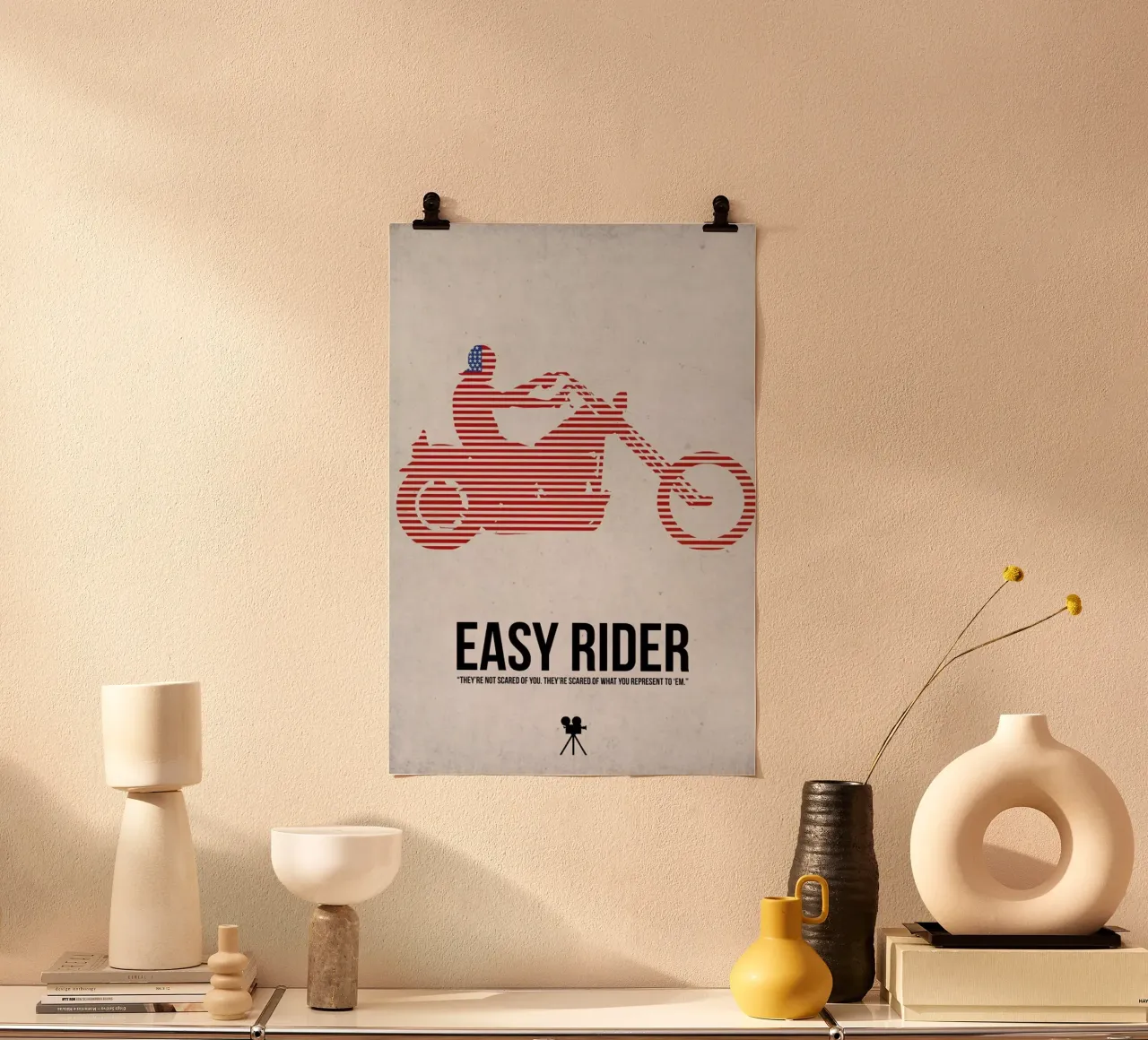 Easy Rider poster con telaio in plastica da Naxart