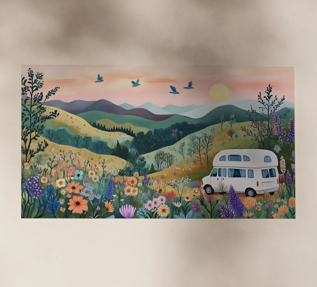 Avventura stravagante in camper - Paesaggio d'arte boema pellicola backlit da ClubArt