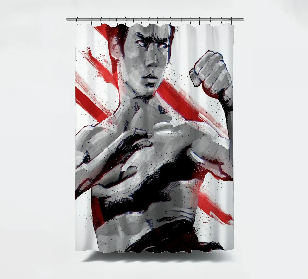 Bruce Lee II Duschvorhang von nabakumov