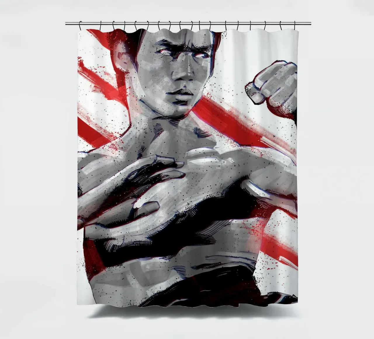 Bruce Lee II Duschvorhang von nabakumov