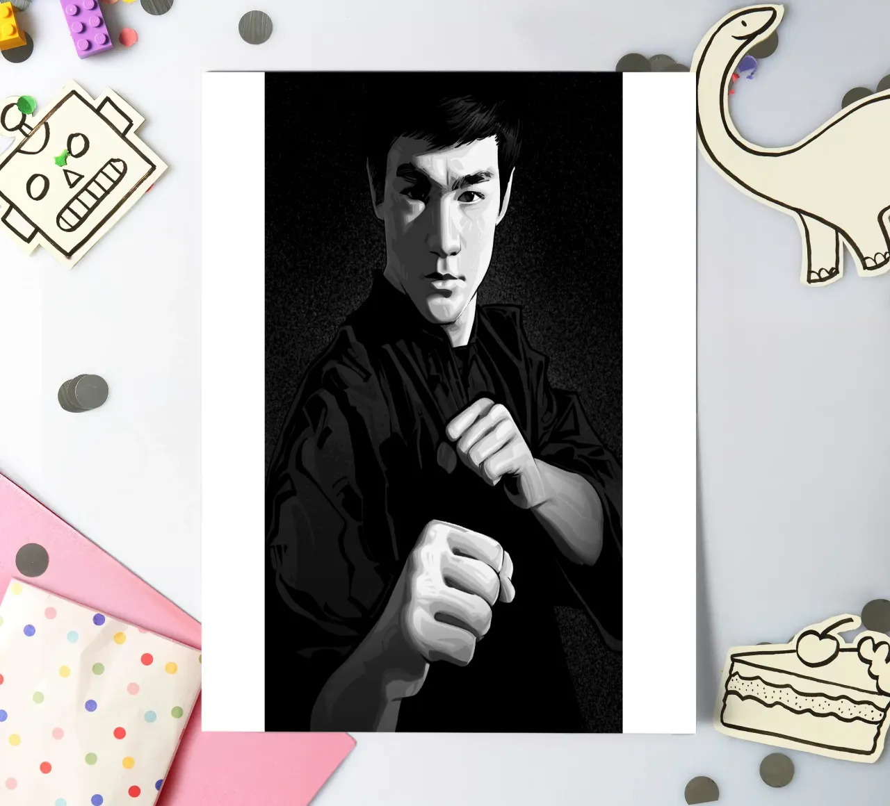Bruce Lee III sticker sheet by nabakumov