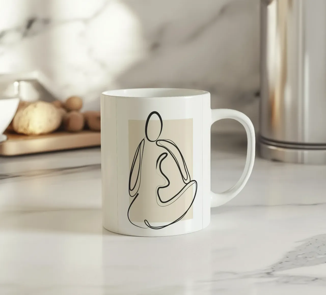 Abstract Figure Art 2 ceramic mug by Flow Line