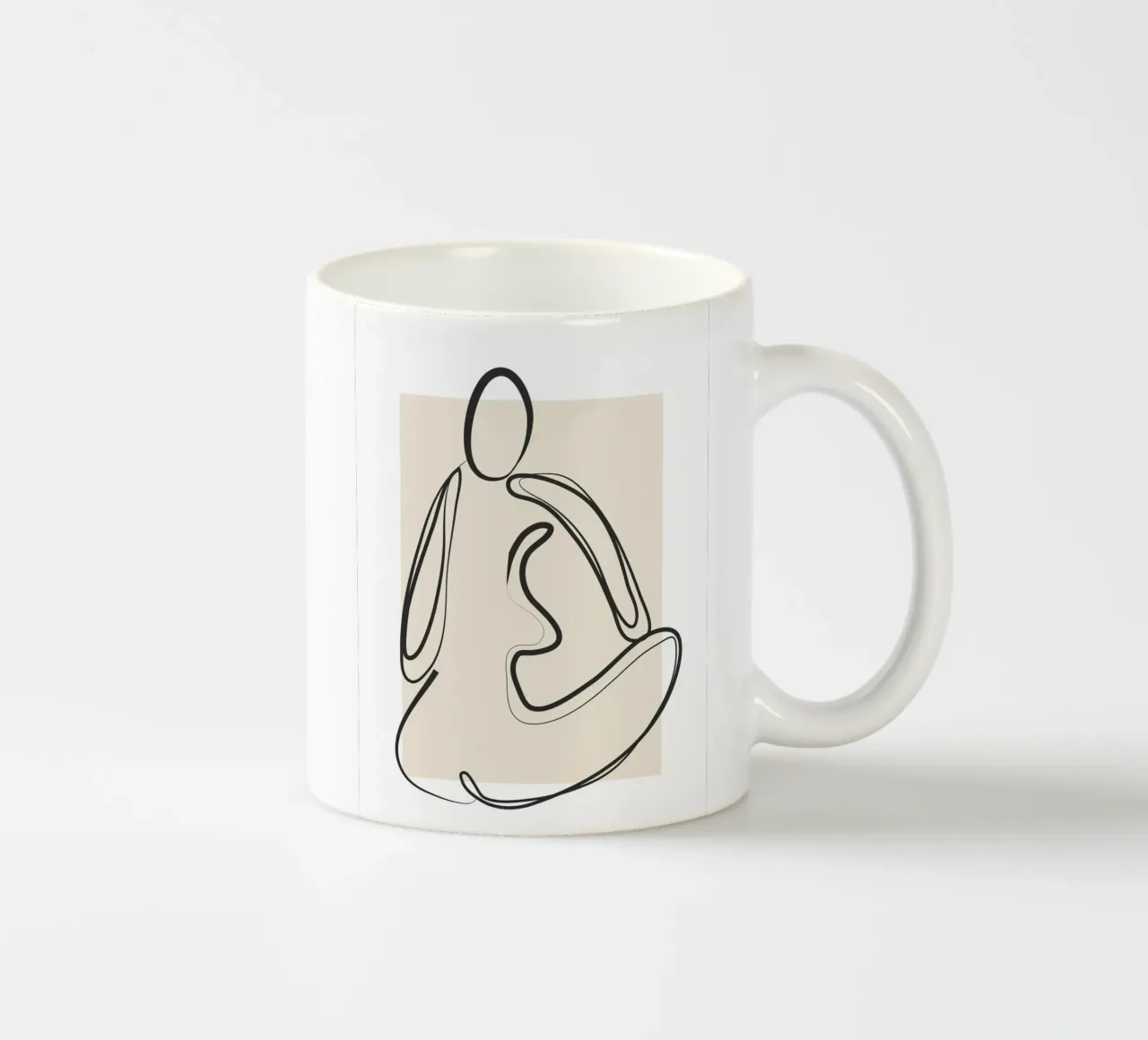 Abstract Figure Art 2 ceramic mug by Flow Line