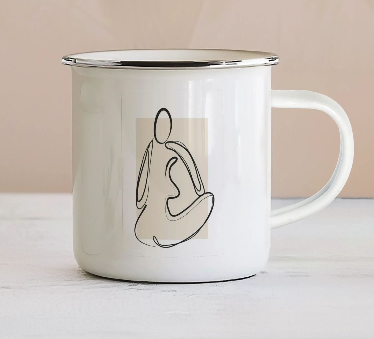 Abstract Figure Art 2 tazza in smalto da Flow Line