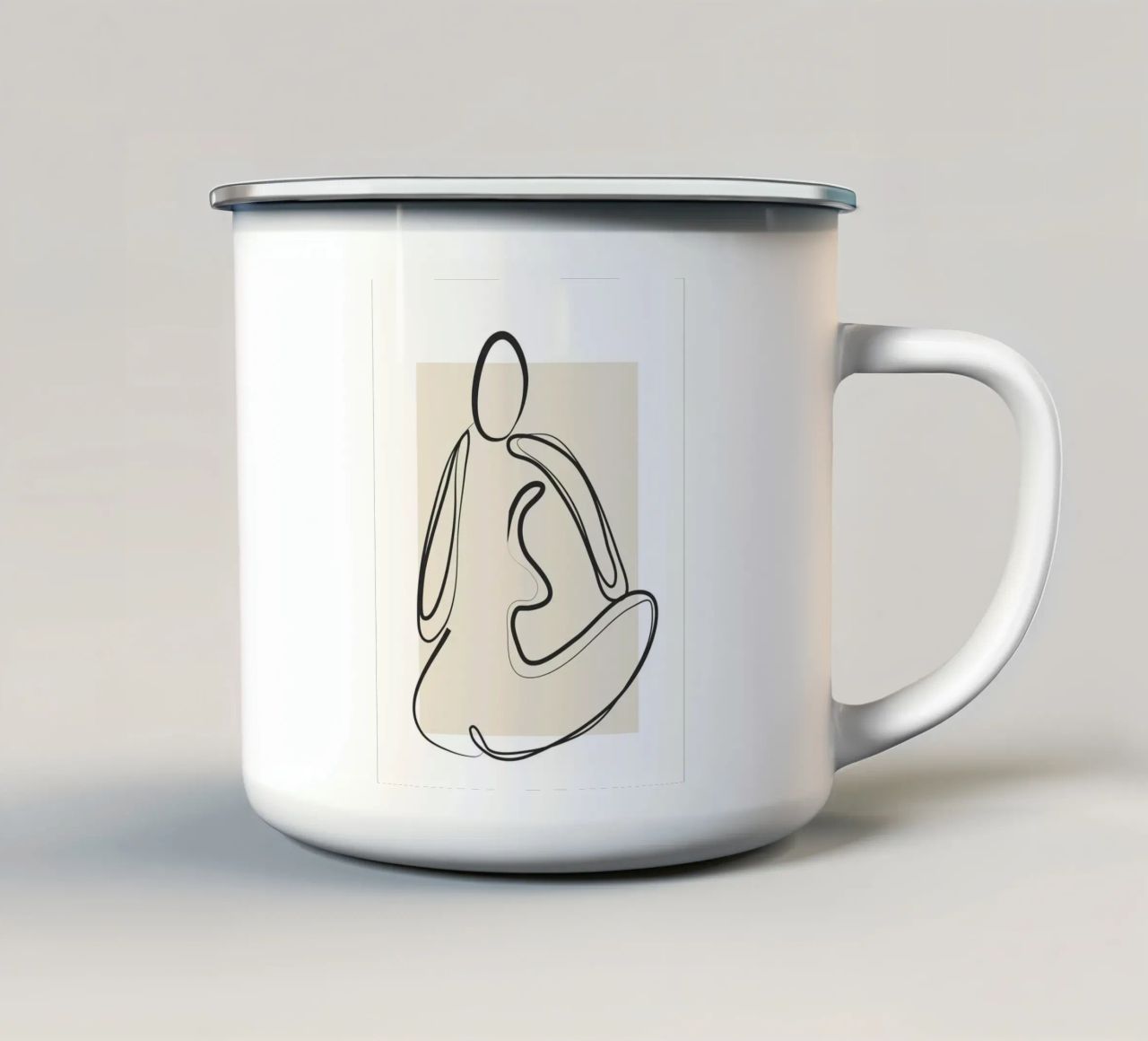 Abstract Figure Art 2 tazza in smalto da Flow Line