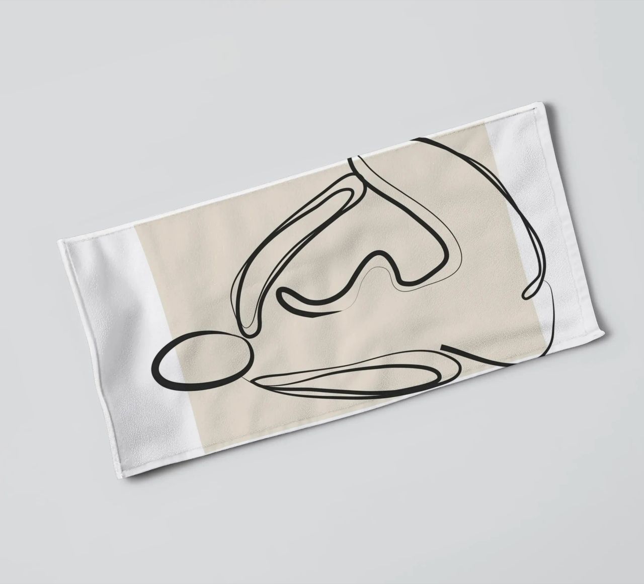 Abstract Figure Art 2 towel by Flow Line
